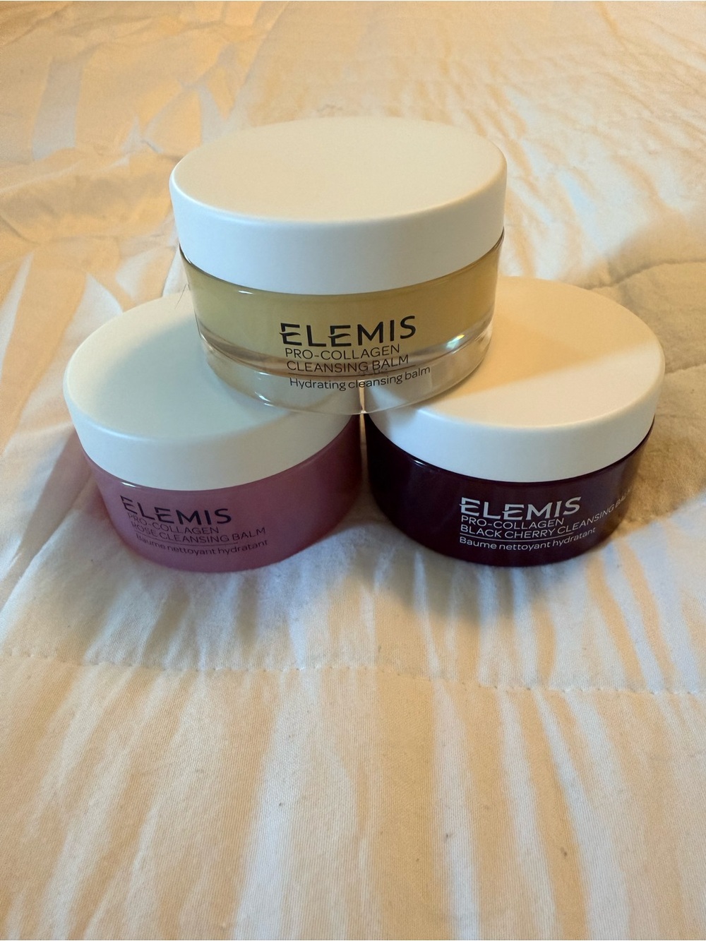 Elemis Pro-Collagen Cleansing Balm Trio - Yellow, Pink, Burgundy